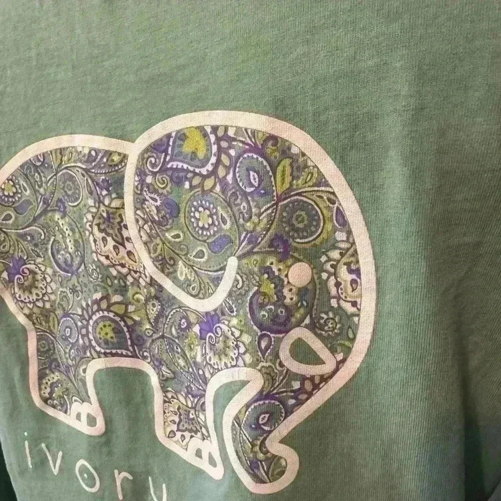 Ivory Ella Women’s Long Sleeve T-shirt. Size M. Mint Green - Picture 4 of 5